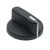 Davies Molding 1506-K Two-Shot Skirted Control Knob Black Spring Skirted Control Knob