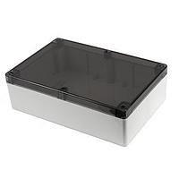 Hammond Manufacturing 1554X2GYSL Enclosures General Enclosure - Grey/Smoke Lid - 11.8 x 7.9 x 3.5in - Polycarbonate - N4X