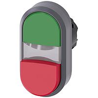 SIEMENS A6X30138945 Flat/Raised Button TWIN PUSHBUTTON. GREEN. RED