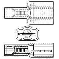 Molex 19001-0008 Tab QK DISCONNECT MALE 14-16 AWG