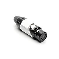 Amphenol Audio AX4FB9M-AU Connectors 4P SOCKET F PLUG BLKGLD W WHT MRK SLV