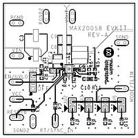 Analog Devices MAX20058EVKIT# Voltage Regulator - Switching Regulator Evaluation Kit for 65V 1A 600kHz Mini Bu