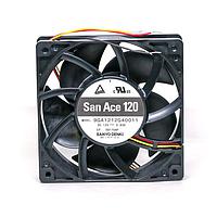 Sanyo Denki 9GA1224S4002 Axial DC Axial Fan, 120x120x25mm, 24VDC, Low Power