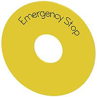 SIEMENS 3SU19000BB310DA0 Backing Plate BACKING PLATE, YLW, O.D. 75MM,EMERG STOP