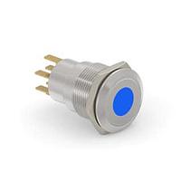 Alcoswitch - TE Connectivity 7-2213765-8 Pushbutton Switches AV19 DPL 0.4VA SPOT LED BLUE 12V