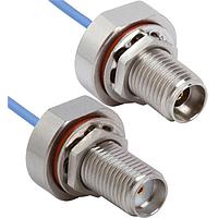 Amphenol SV Microwave FB292-047-FBSMA-180 RF Cable Assemblies 2.92mm BKHD F SMA BKHD F 18"Cable