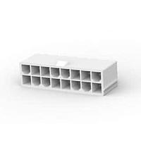 AMP Connectors - TE Connectivity 1-1586037-6 Shrouded VERT HDR NO PEGS 16P