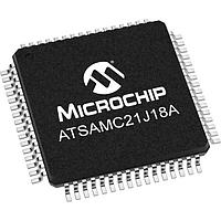 Microchip Technology ATSAMC21J18A-AUT-SL3 MCUs TQFP64,I TEMP, GREEN, 5V, 48MHZ, T&R, Software Monetization Run software Level 3