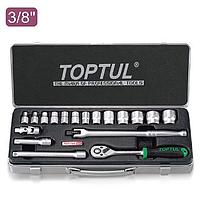 TOPTUL GCAD1806 18PCS 3/8inch DR. Socket Set