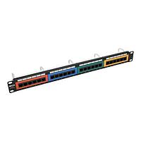 Tripp Lite N053-024-RBGY 24 Port 24P C5E 1URKMT CLRCODE PTCHPNL