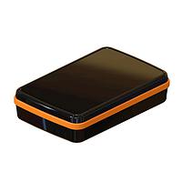 Serpac CX66DBKANO Hand Held CX-66 Series Waterproof Pocket Enclosure with Neon Orange Seal. Three-Piece Design, Polycarbonate Plastic, Integrated Waterproof Seal, IP 65, 66, 67; NEMA 4X, 12, 13 Ratings