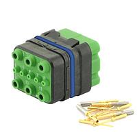 Eaton Souriau-Sunbank 8MQ2M9901PBE Modular Connectors - Push Pull MQuick module, sealed, with male crimp contacts