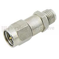 Fairview SA26B-06 6 dB Fixed Attenuator SMA Male To SMA Female Up To 26 GHz Rated To 2 Watts With Passivated Stainless Steel Body