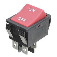 E-Switch R5ABLKREDIF0 High Current Rocker Switch 15A 250V DPST On-OffNo Lamp