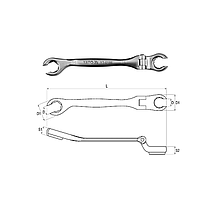 Yato YT-0183 Flexible flare nut wrench 11mm
