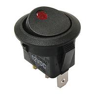 E-Switch RR15134421 Power Rocker Switch Rocker, SPST, Off-On, Panel Mount, Snap-In, Grey, I/O Vertical