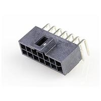 Molex 105314-1714 Headers & Wire Housings NANOFIT HDR RA DLR 14CKT 15AU BLK