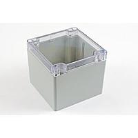 Hammond Manufacturing 1554LA2GYCL Enclosures General Enclosure - Grey/Clear Lid - 4.1 x 4.1 x 3.5in - Polycarbonate - N4X