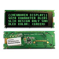 Newhaven Display NHD-0420CW-AG3 OLED Displays 4x20 Green Slim Character OLED