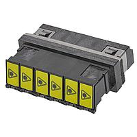 Molex 106121-0217 Fiber Optic Connectors LC/UPC Adp Six Port Black Ceramic (EMI) Body Ceramic Alignment Sleeve Small