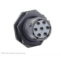 Eaton Souriau-Sunbank UTSX714D7S32 Receptacles Jam nut receptacle & hold down clips,without backshell, with 7 female PCB contacts, IP68/69K in unmated conditions