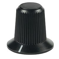 NKK Switches AT4103A Cylindrical Knob with Skirt SMALL KNOB BLK TIP MR SERIES