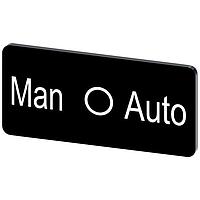 SIEMENS 3SU19000AC160DY0 Labeling Plate, Man O Auto INSCR. LABEL,BLACK 12.5X27MM, MAN O AUTO