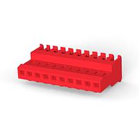 AMP Connectors - TE Connectivity 1-640620-0 Receptacle Housing FEED THRU WO TAB 10P red tin 22 AWG