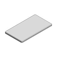 Masach Tech MS631-10C-NS EMI/RFI Shield Cover, Two-Piece 63.5 x 35.9 x 2.5mm Two-piece Drawn-Seamless RF Shield/EMI Shield COVER (Nickel-Silver)