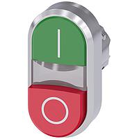 SIEMENS A6X30139068 Flat/Raised Button TWIN PUSHBUTTON. GREEN. RED