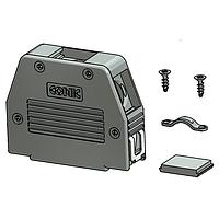 Amphenol CONEC 16-001770E Strain Relief Backshell 25 POS METALIZD HOOD