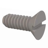 Essentra Components 020632A037 Slotted Countersunk 82 Slotted CSK Screw, #6-32 Thread, 3/8 Lg