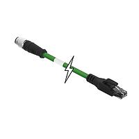 Molex 1201080259 Ethernet Cables / Networking Cables M12-4P(D)-MM-ST/ RJ45-M-15M-PUR