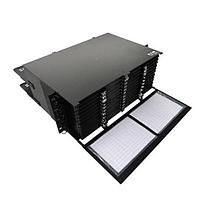 Eaton N600P-576A-24 Fiber Splice Dome Enclosure, Splicing Cassette FBR SPLC PNL, 4U, 576F, SM APC