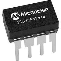 Microchip Technology PIC16F17114-E/P MCU's 7KB Flash, 512B RAM, 128B EEPROM, 12b Diff. ADCC, 1xOP-AMP, 2x16-bit dual PWM