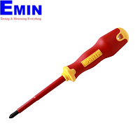 SATA 61321 Cushion Grip VDE Insulated Screwdriver Slotted 2.5 x 75mm