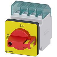 SIEMENS 3LD20220TK13 Knob-Operated DISC SW 16A KNOB 4HOLE R/Y 3P