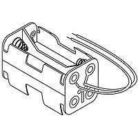Eagle Plastic Devices 12BH352-GR Battery Connectors 4XAA 6" LEADS BLK