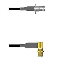 Amphenol Custom Cable Q-0802R0008048i RF Cable Assemblies BNC-SJB/SMA-RJB RG58 48I
