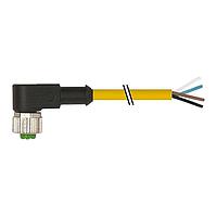 Murrelektronik 7000-12341-0141000 Connectors M12 female 90 with cable, PVC 4x0.34 ye UL/CSA 10m