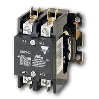 Carlo Gavazzi GDP322L120V Industrial Relays Two-pole Definite Purpose style, 32Amps rated (FLA at 240VAC) contactor with lug terminals, 120 VAC coil and no auxiliary contacts.