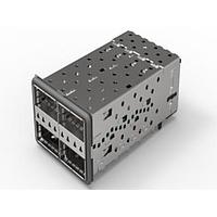 AMP Connectors - TE Connectivity 2214574-8 QSFP+ QSFP+ Assy, 2x2 Gskt 4LP-All, Stacked