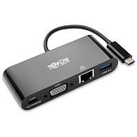 Tripp Lite U444-06N-VGUB-C USB Type-C to Ethernet, PD Charging, USB 3.1, VGA USB3.1 TYPE-C TO VGA ADPTR,BLK