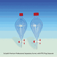 SciLab SL.Fun2205 Funnel, Sepa, 2Lit., Φ166mm, 24/40, with GL32, Screwcap, 4.0mm bore(plug)