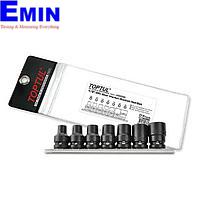 TOPTUL GDAG0701 - 7PCS 1/2 inch DR. Star Impact Socket Rail Set