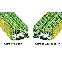 OMEGA XBPT35PE Spring Cage Ground Terminal Blocks, Vibration-Resistant (14 to 2 AWG)