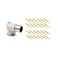 Amphenol SINE Systems MA5RAE1202-KIT Right Angle, Rotatable 12 Pos male pins Large flange