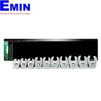 TOPTUL GAAR1001 10PCS 3/8 inch DR. 6PT Flare Nut Crowfoot Wrench Set (METRIC)