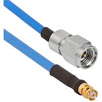 Amphenol SV Microwave FSSMP-085-MS292-180 RF Cable Assemblies SMP Straight F 2.92mmStraight M 18"Cable