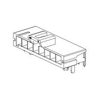 Molex 172310-4106 Receptacle Housing Ultra-Fit Right-Angle Header with Solder Nail, 3.50mm Pitch, Single Row, 6 Circuits, Tin (Sn) Plating, Natural, Glow-Wire Capable